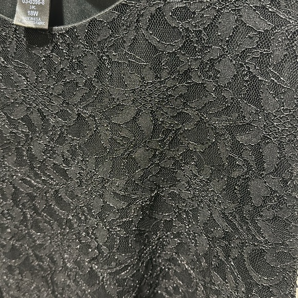 Catherine’s Plus Size 18W Black Lace‎ Blouse Sleeveless - Picture 3 of 7